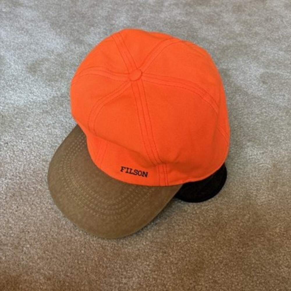 Filson Seattle Blaze Orange Insulated Hat Wool XL Lot# 333-1 EUC